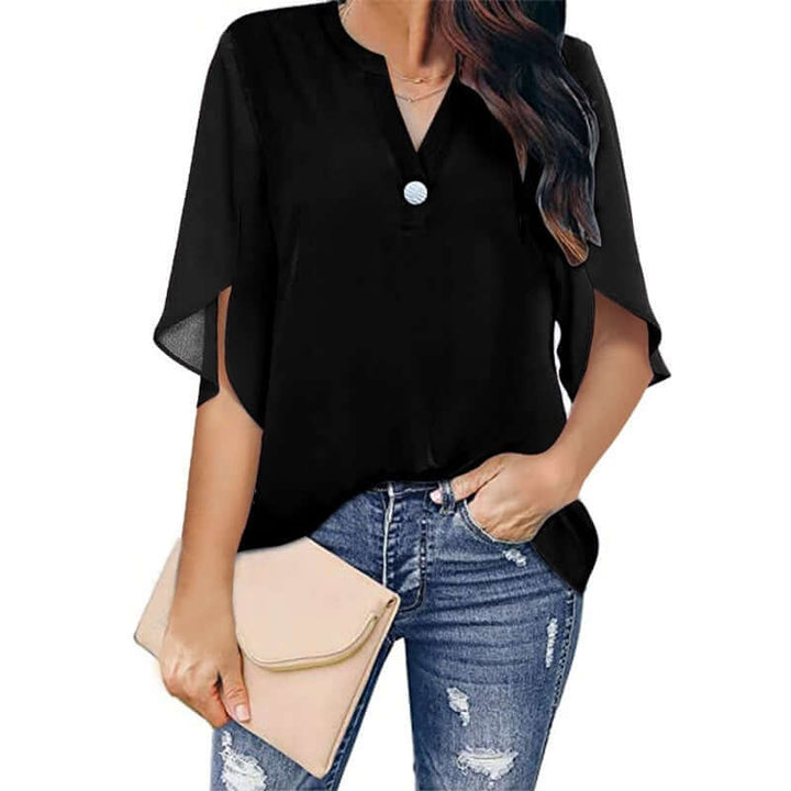 Elegante Damenbluse in Blau
