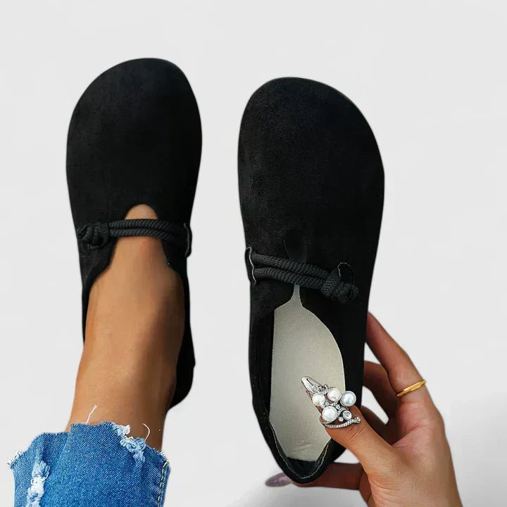 Orthopädische Damenschuhe in Beige, bequeme Slipper für den Alltag