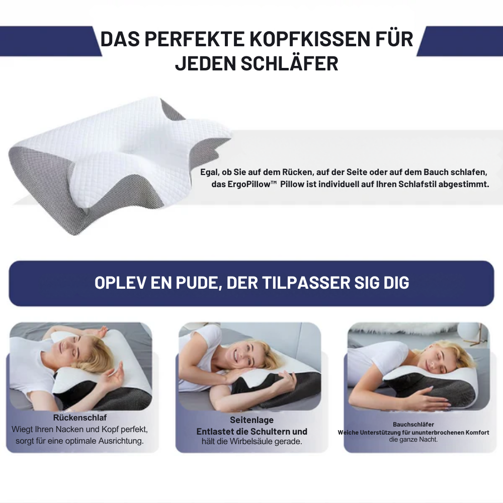 Hygienisches Memory Foam Schlafkissen mit abnehmbarem, waschbarem Bezug für frische Nächte.