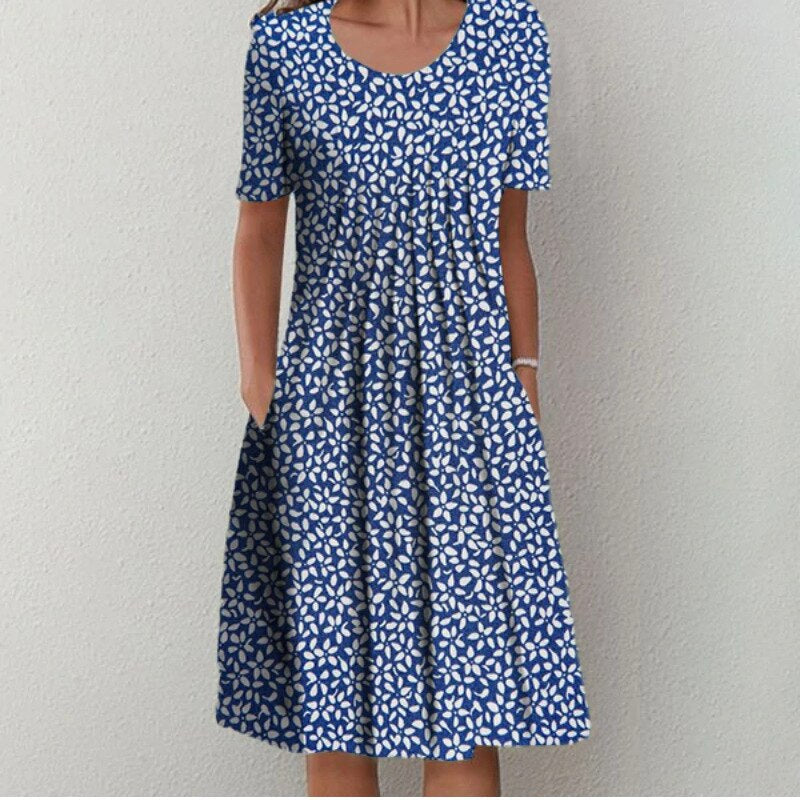 Damen Kleider Hemdkleid mit Blumenmuster
