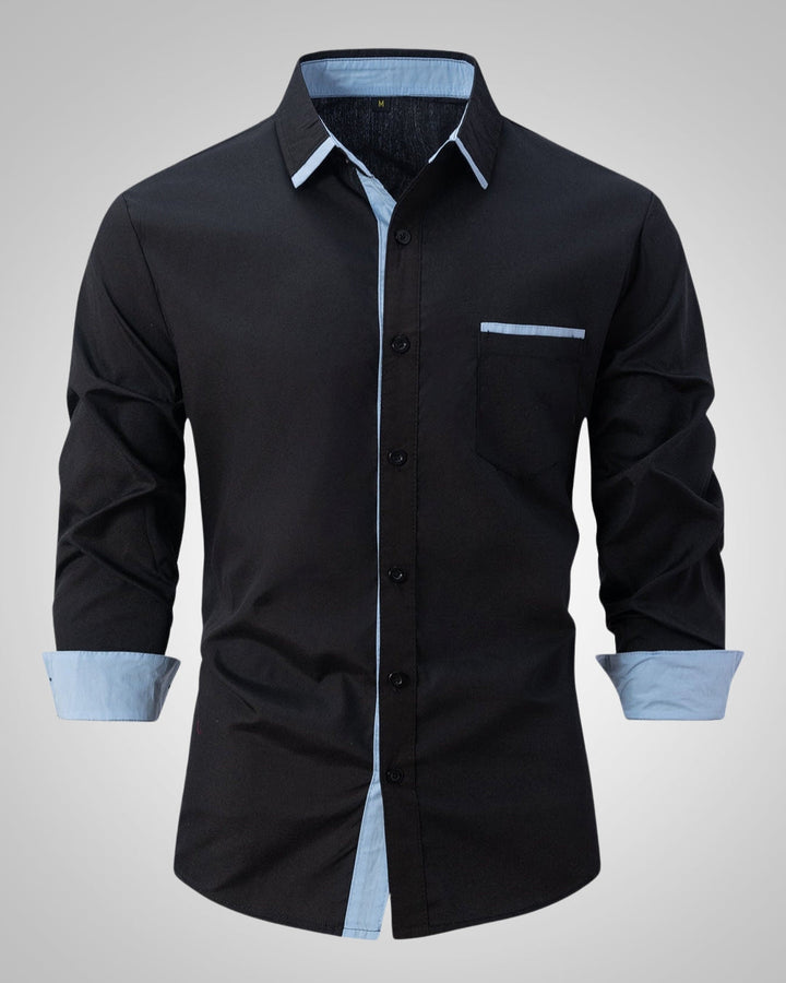 Zeitloses Herren Businesshemd mit Langarm und Brusttasche. Perfekt für Büro und Smart Casual Looks. Hoher Tragekomfort.