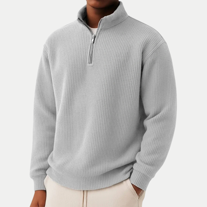 Eleganter Stehkragen Pullover für Herren für kühlere Tage