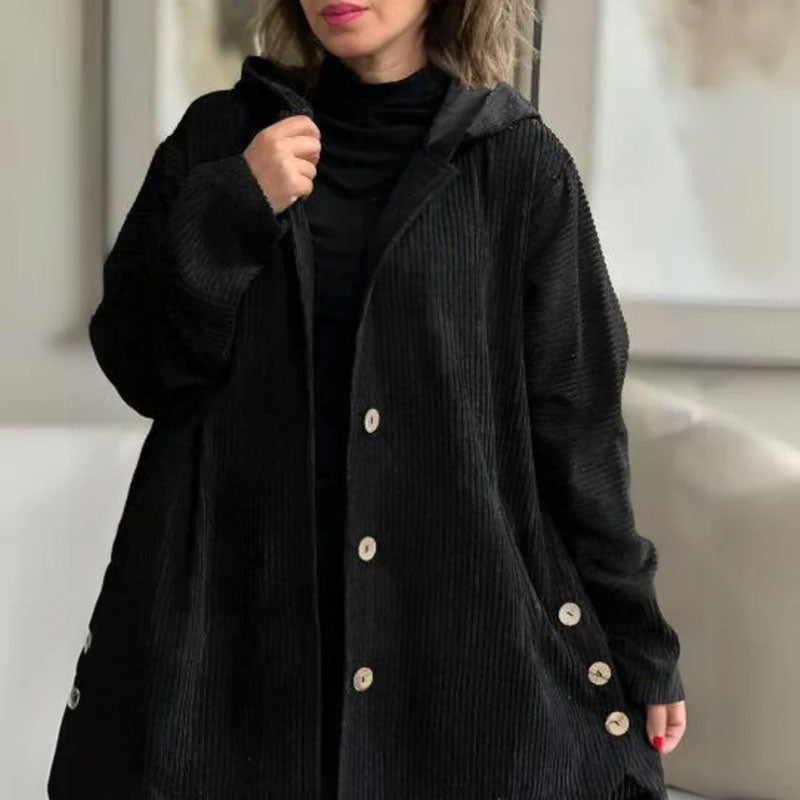 Damen Kapuzenjacke langarm in Vintage Optik für Freizeit und Alltag