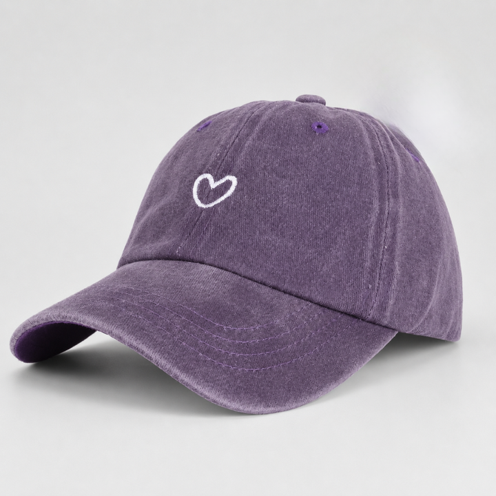 Damen Kappe mit Washed-Look, Pferdeschwanzöffnung, verstellbar. Idealer Begleiter für Outdoor & Sport.