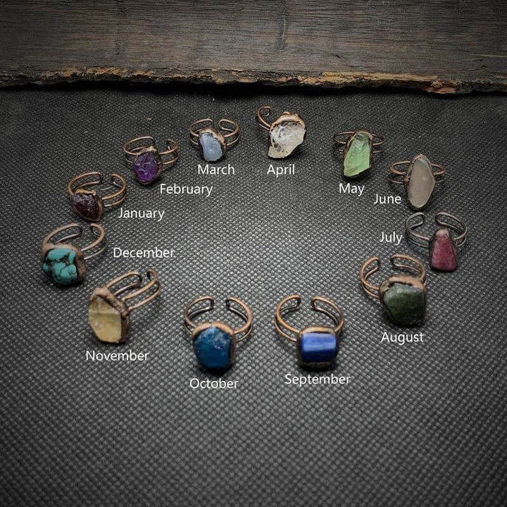 Rohstein-Geburtsring: Unikat-Schmuck