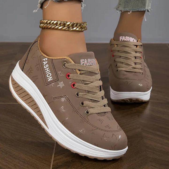Orthopädische Damen Sneaker, atmungsaktiv & leicht, bieten exzellente Fußgewölbestütze für jeden Tag.