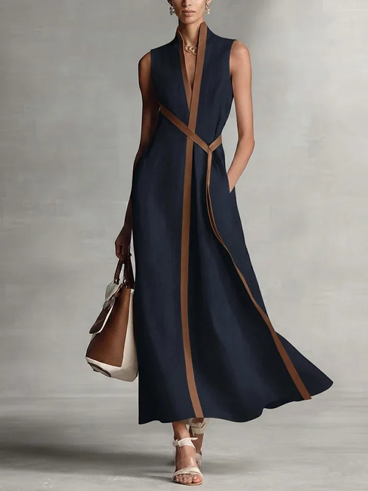 Elegantes ärmelloses Damen Maxikleid für den Sommer, perfekt als Freizeit- oder Strandkleid.