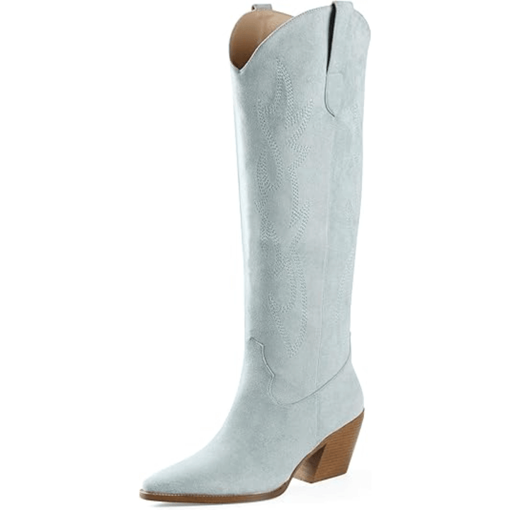 Knielange bestickte Stiefel