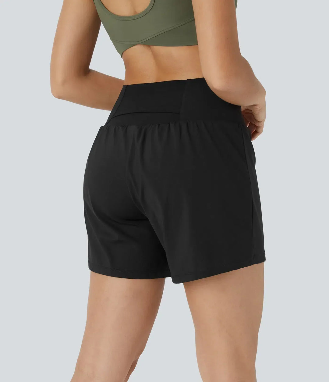 Bequeme Damen Sporthose mit hohem Bund und blickdichtem Material