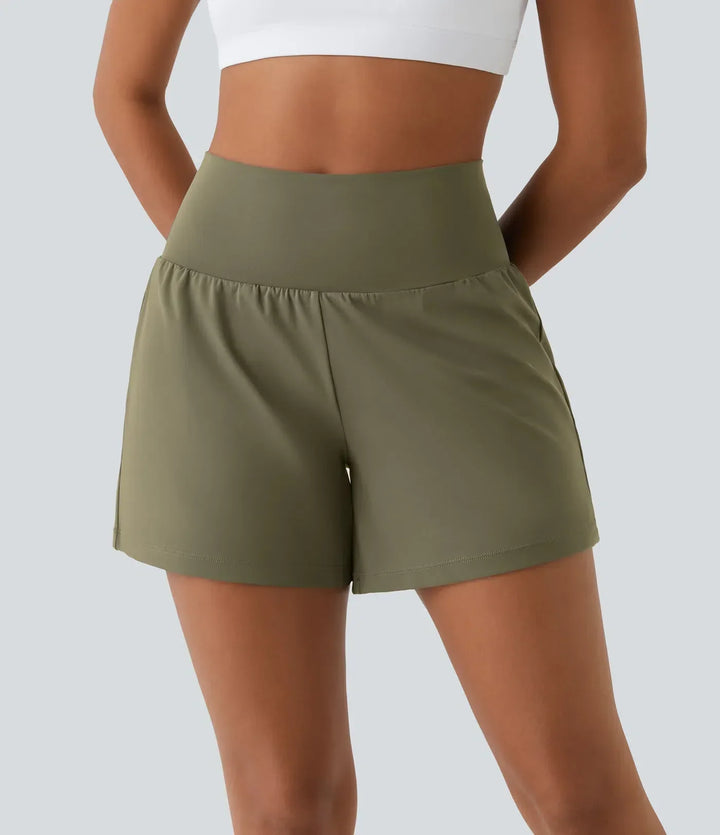 Lauftraining Shorts für Damen mit hoher Taille und optimalem Halt