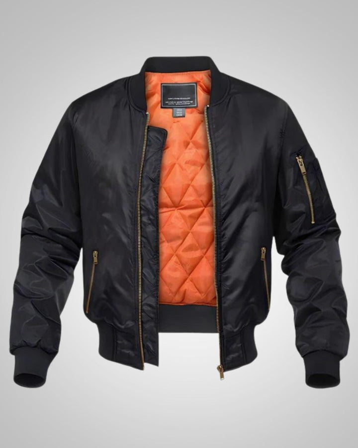 Herren Winter Bomberjacke gefüttert, warm & stilvoll. Robuste Reißverschlussjacke für kalte Tage, ideal als Freizeitjacke.