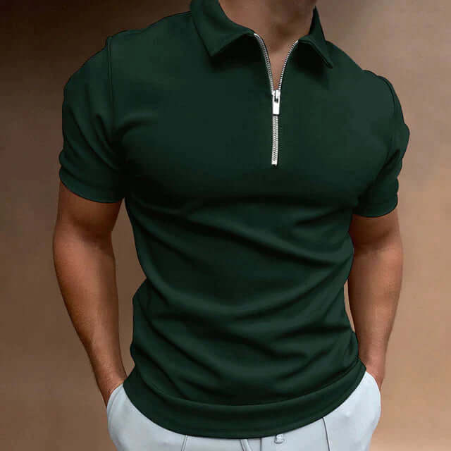 Herren Poloshirt mit Reißverschluss: Atmungsaktiv & Bequem
