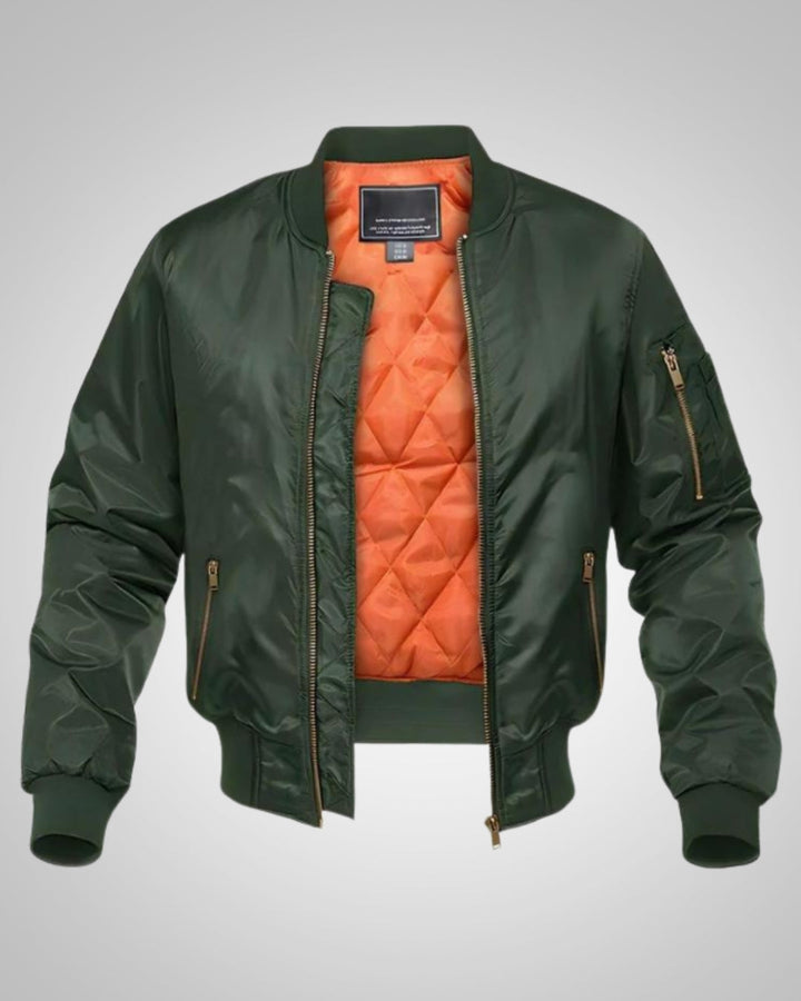 Stilvolle Herren Winterjacke, warm gefütterte Bomberjacke. Perfekt für Freizeit & Streetwear, als bequeme Oberbekleidung.