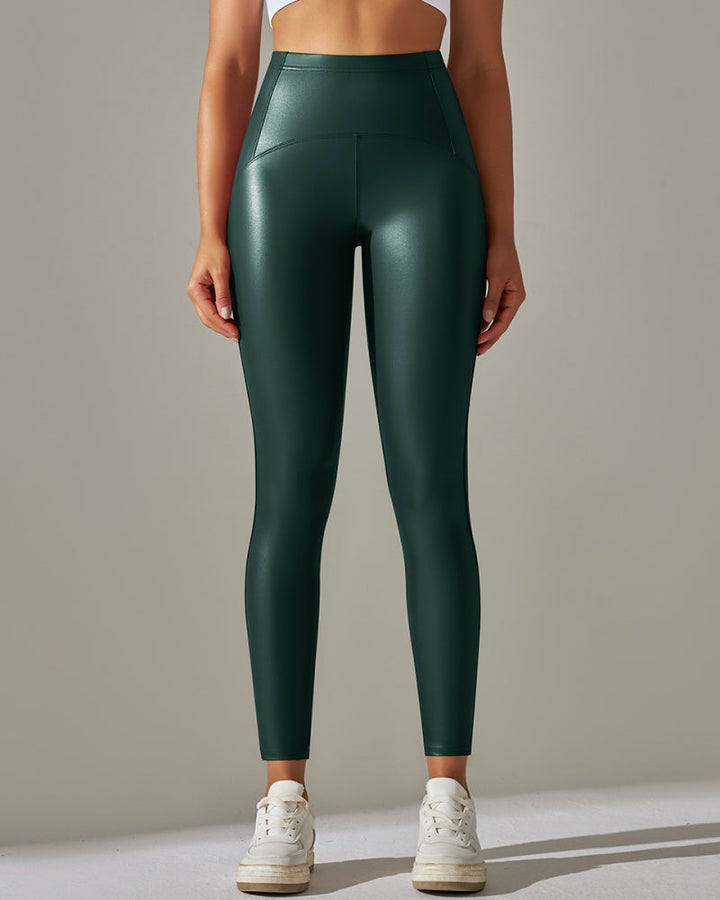 Hochwertige High Waist Leggings glänzend für Damen