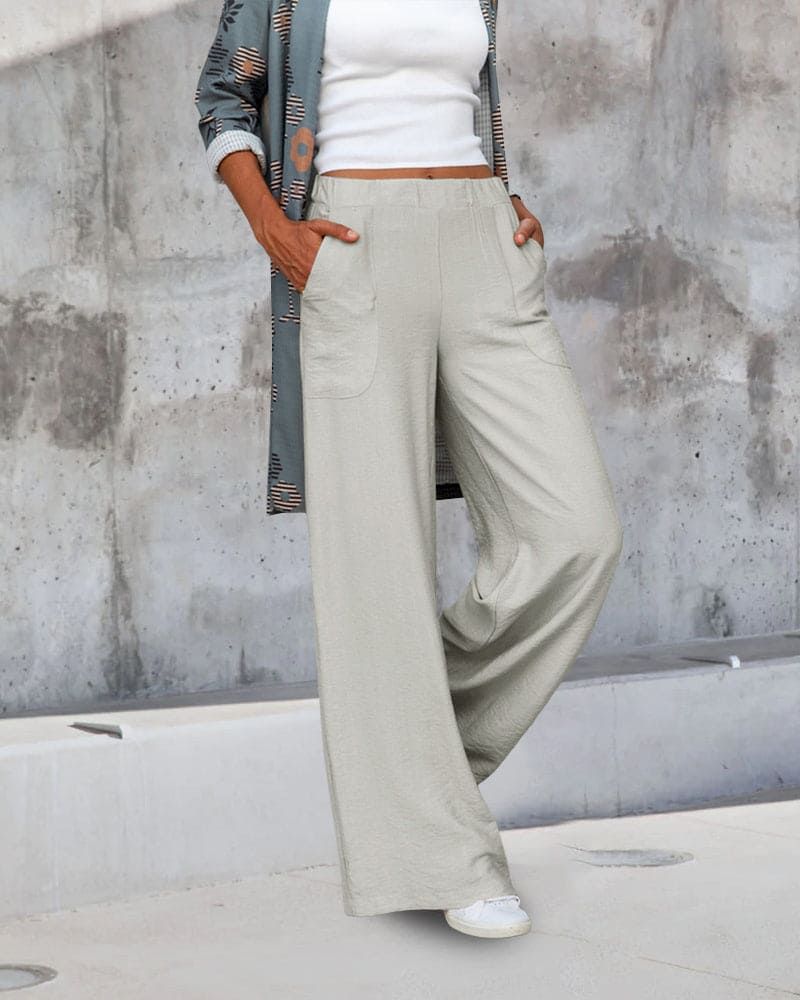 Lässige Weite Hose mit Bund