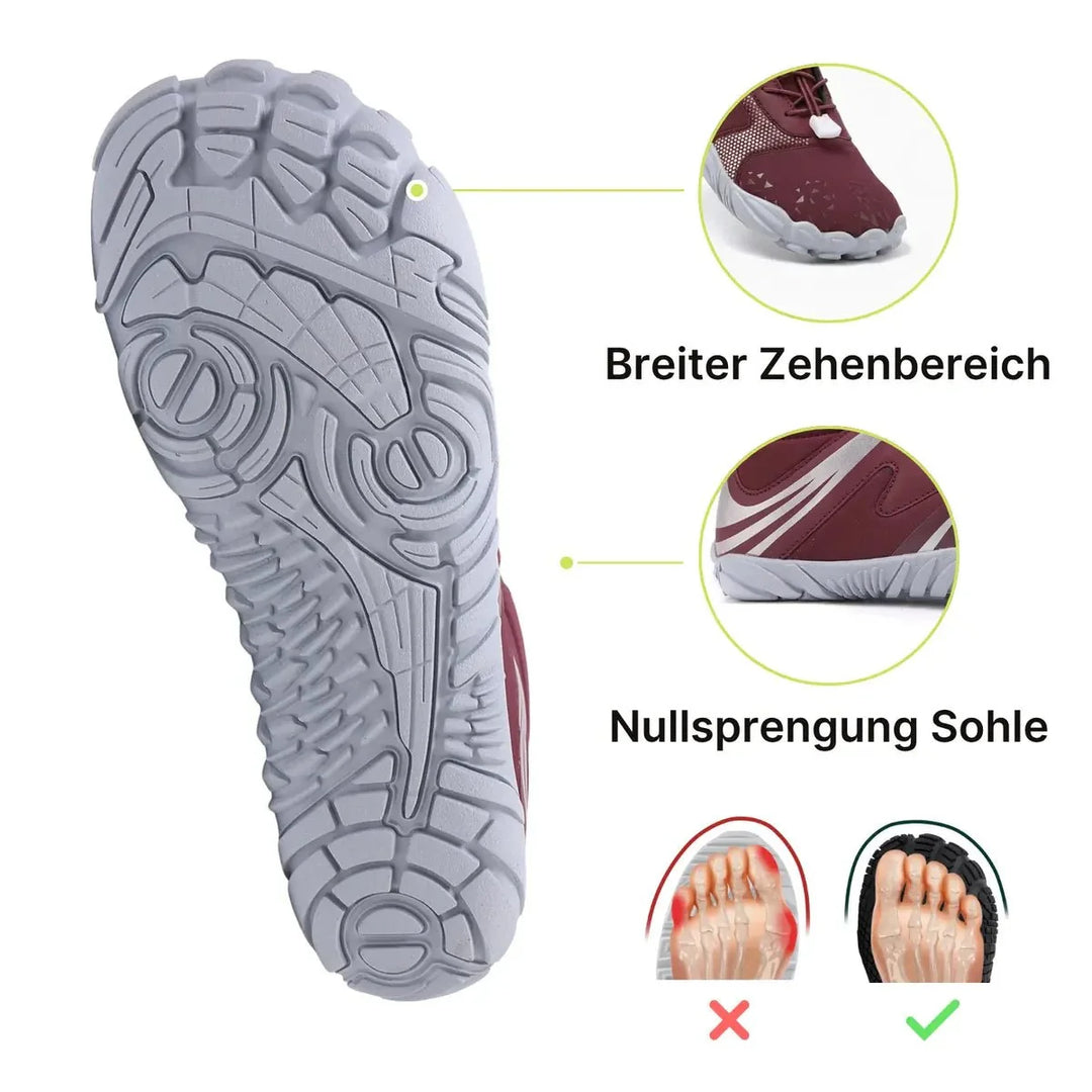 Warme Barfuß-Winterschuhe unisex, mit breiter Zehenbox und flexibler Sohle. Perfekt für Wintermode.