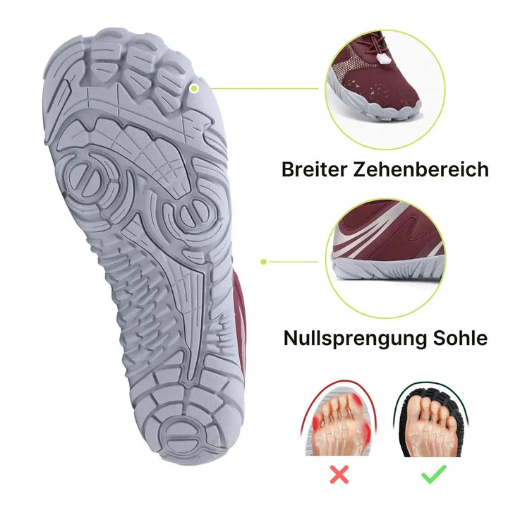 Warme Barfuß-Winterschuhe unisex, mit breiter Zehenbox und flexibler Sohle. Perfekt für Wintermode.