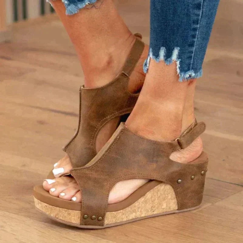 Damen Orthopädische Sandalen mit breiten Riemen