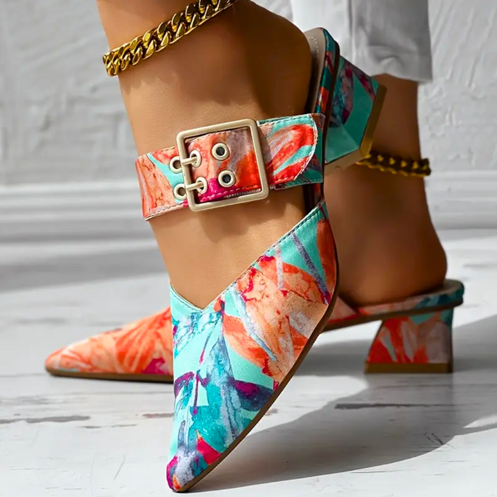 Damen-Slipper mit Blumenmuster für Komfort und Stil