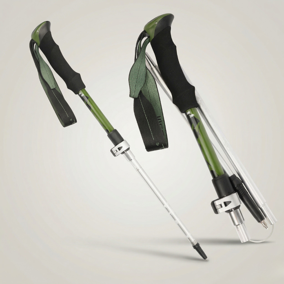 Ergonomischer Griff und Schlaufe von stabilen Trekkingstöcken