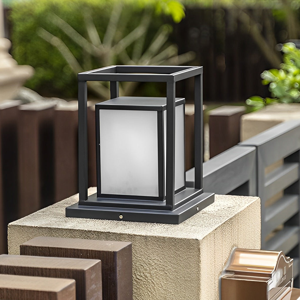 Wasserdichte LED-Solarpfostenleuchte aus Edelstahl