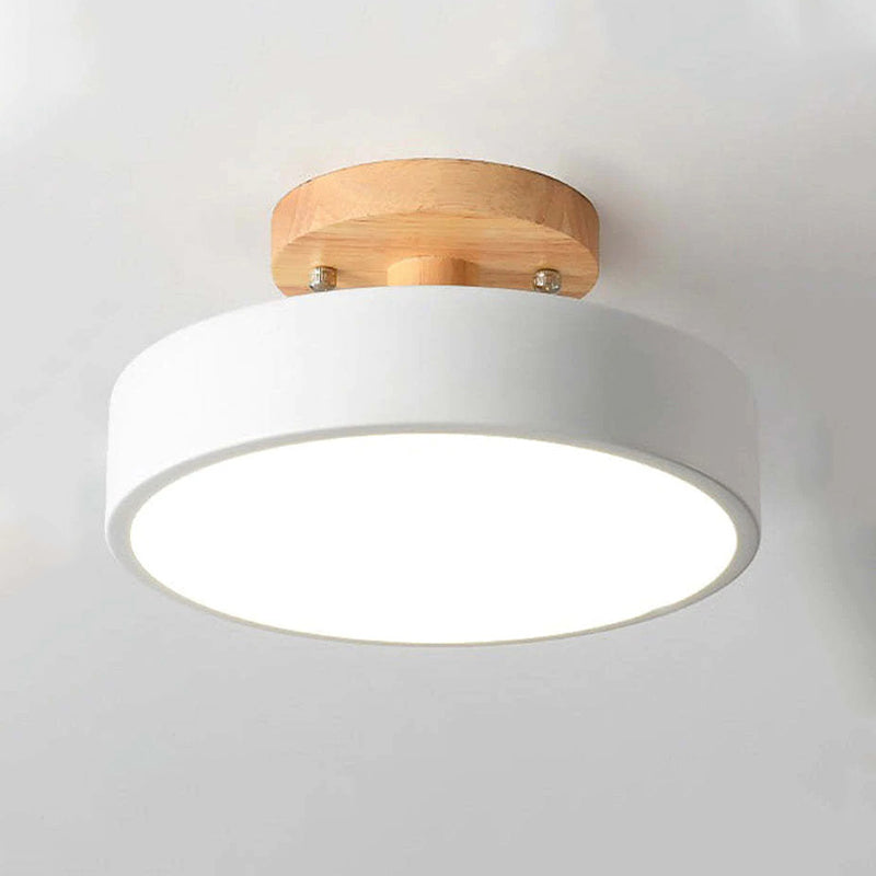 Moderne Holz-LED-Deckenleuchte