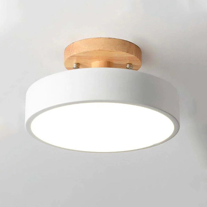 Moderne Holz-LED-Deckenleuchte