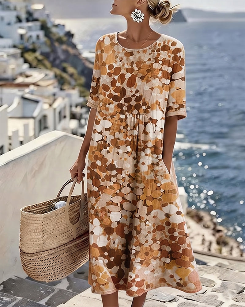 Bequemes Freizeitkleid mit floralem Print für stilvolle Sommer-Outfits