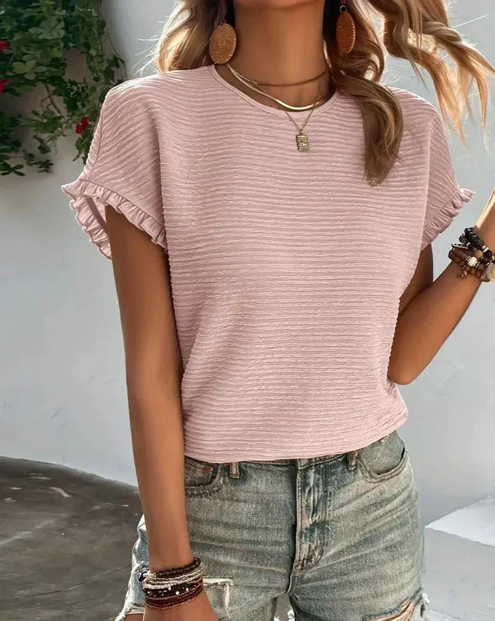 Damen T-Shirt in Hellrosa für warme Sommertage