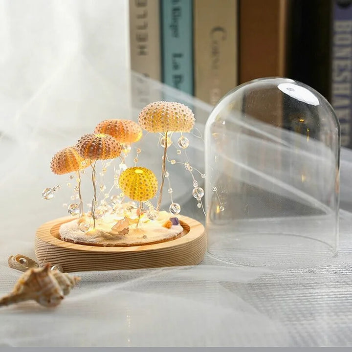 DIY Seeigel-Nachttischlampe: Kreatives Vintage-Ambiente