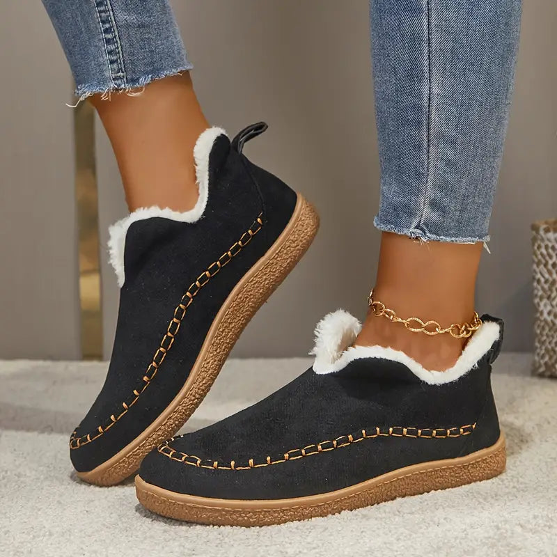 Damen Knöchelstiefel mit und Rundzehen