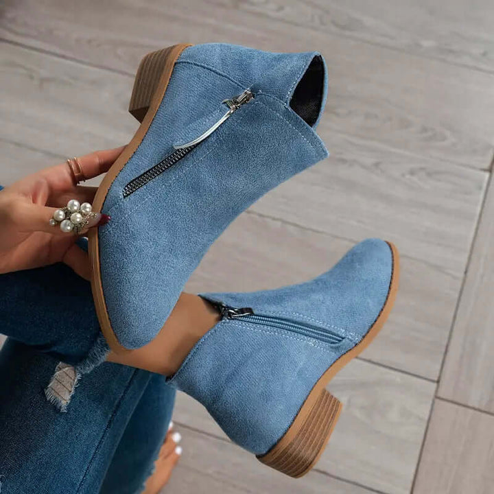 Elegante Damen Stiefel mit Reißverschluss