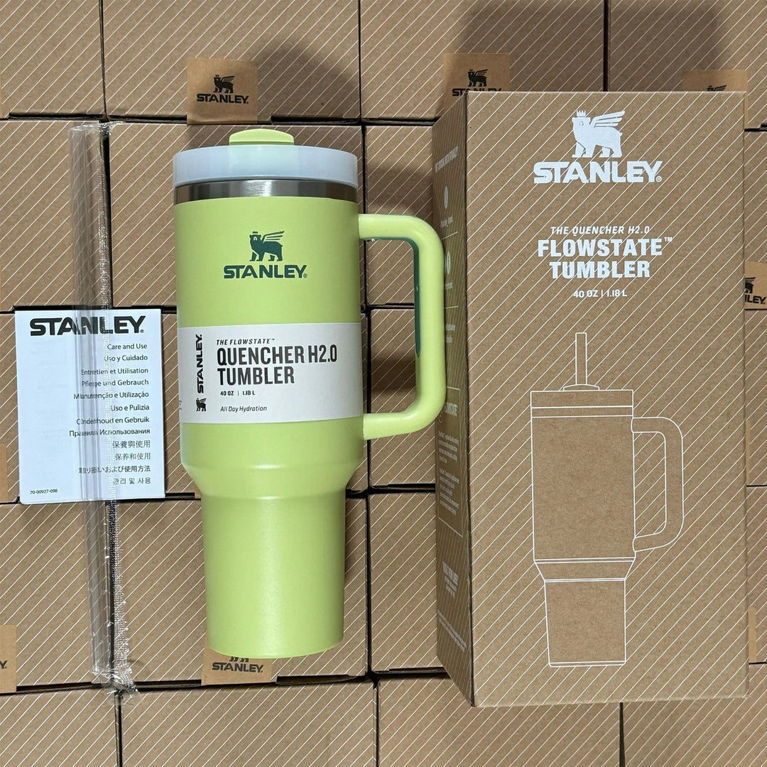 Isolierter Reisebecher 40oz - Edelstahl, Auslaufsicher, Griff & Strohhalm