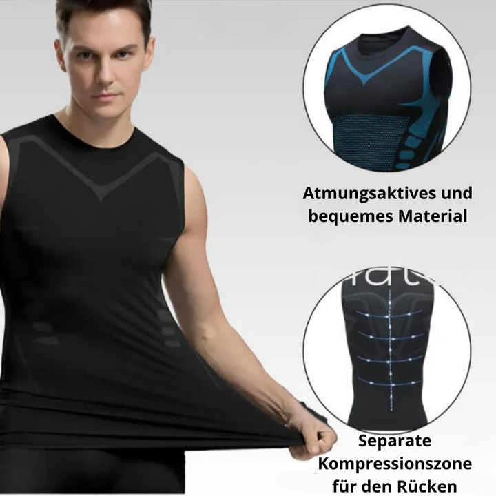 Haltungs-Kompressionsweste für Herren, stützt den Rücken, verbessert die Körperhaltung, bietet Komfort als Unterhemd.