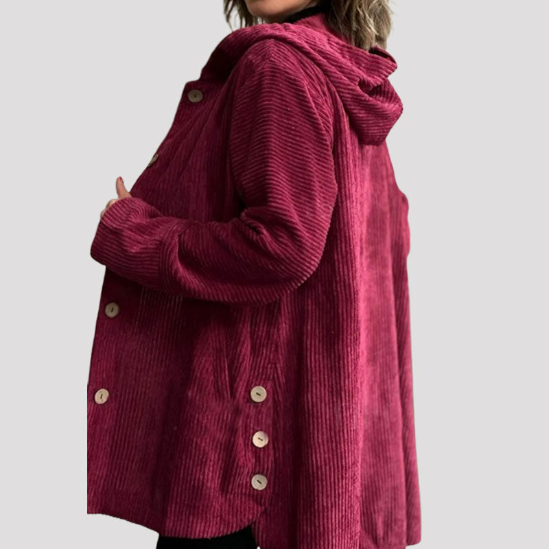 Schwarze Winterjacke für Damen im Regular Fit mit warmer Kapuze