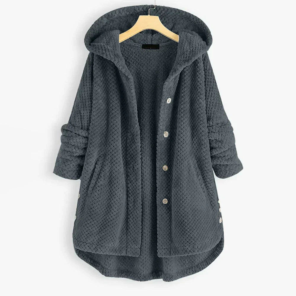 Stilvolle Fleecejacke für Damen mit warmem Kapuzendetail