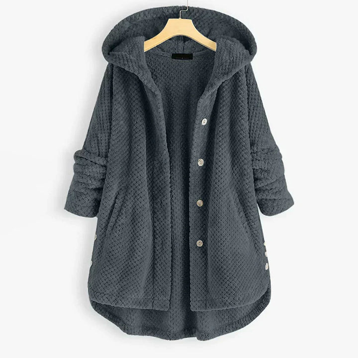 Stilvolle Fleecejacke für Damen mit warmem Kapuzendetail