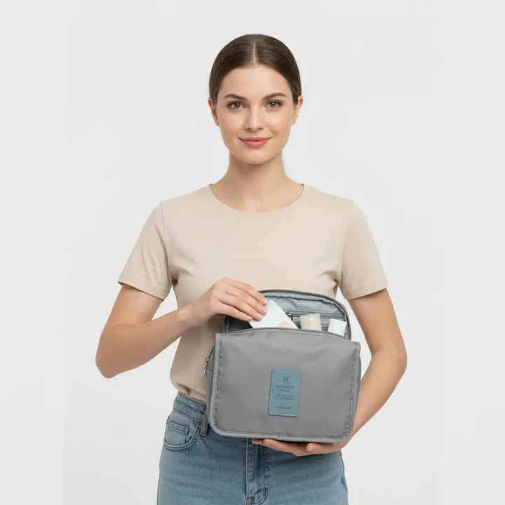 Grau - Reise Kosmetiktasche Wasserdicht Mit Stauraum Organisiert