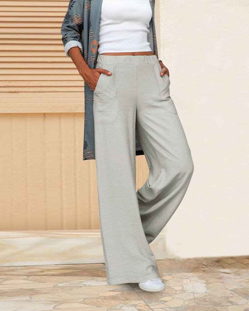 Lässige Weite Hose mit Bund