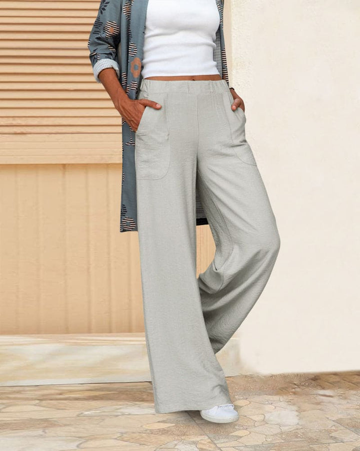 Lässige Weite Hose mit Bund