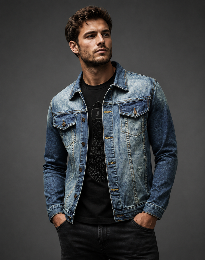 Herren Jeansjacke – Klassische Übergangsjacke für den Herbst