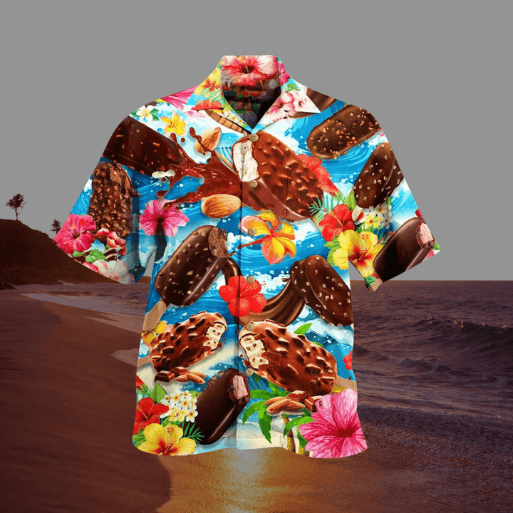 Sommerhemd Herren - Eiscreme-Print
