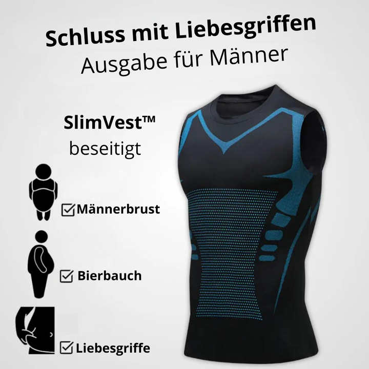 Nahtlose, atmungsaktive Kompressionsweste für Herren; bequeme Shapewear, schwarz, ideal als Unterhemd. Männerkleidung.