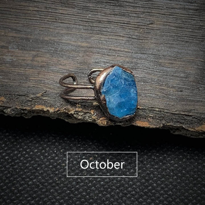 Rohstein-Geburtsring: Unikat-Schmuck