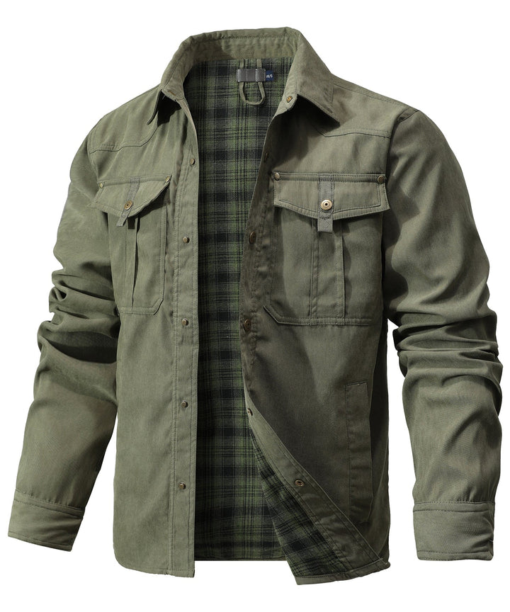 Funktionale Arbeitsjacke für Herren mit Taschendetails und Kragen