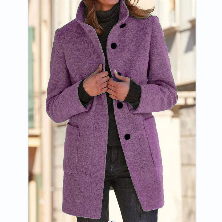 Klassischer Damen Mantel Amelie in Schwarz, stilvolle Jacke für Business, Freizeit & elegante Outfits.