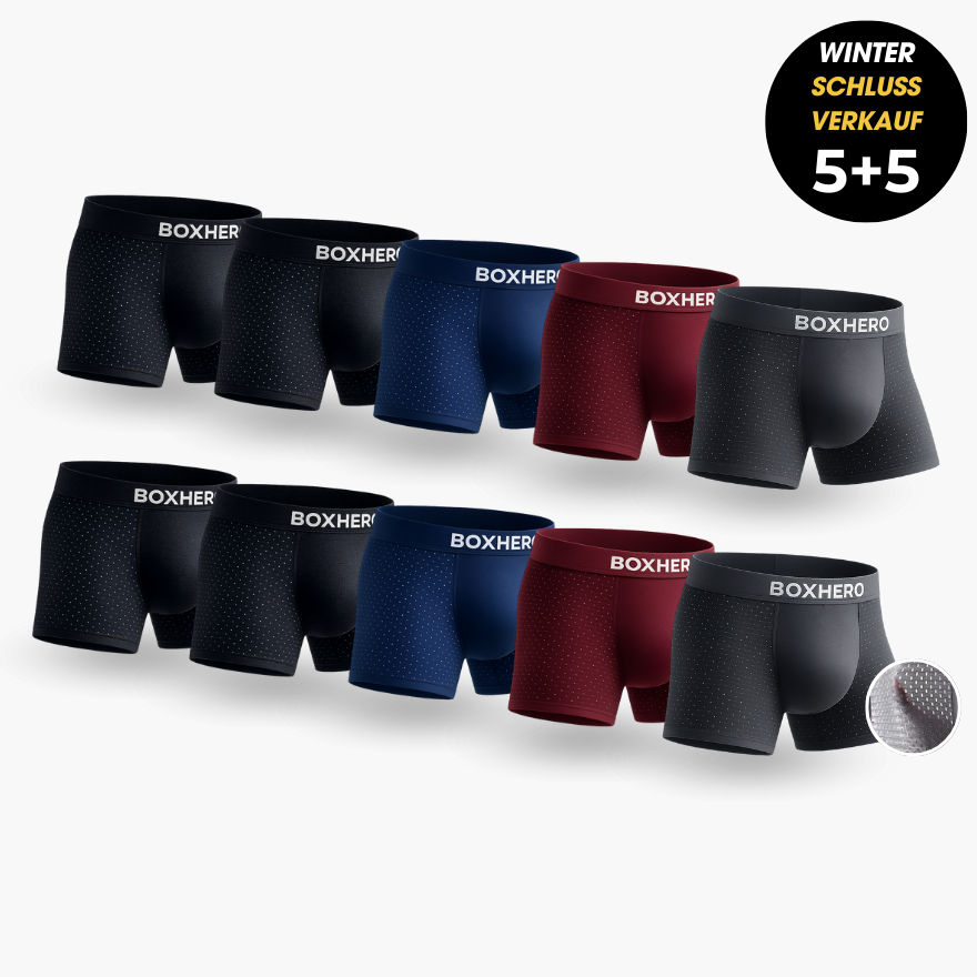 Feuchtigkeitsregulierende Herren Boxershorts, elastisch & weich. Ideale Unterwäsche für ganztägigen Komfort.