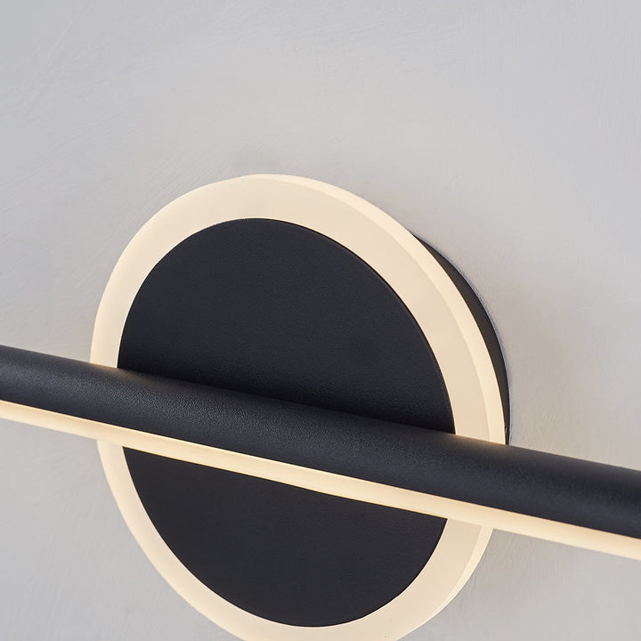 Moderne LED-Wandleuchte aus Metall und Silikon