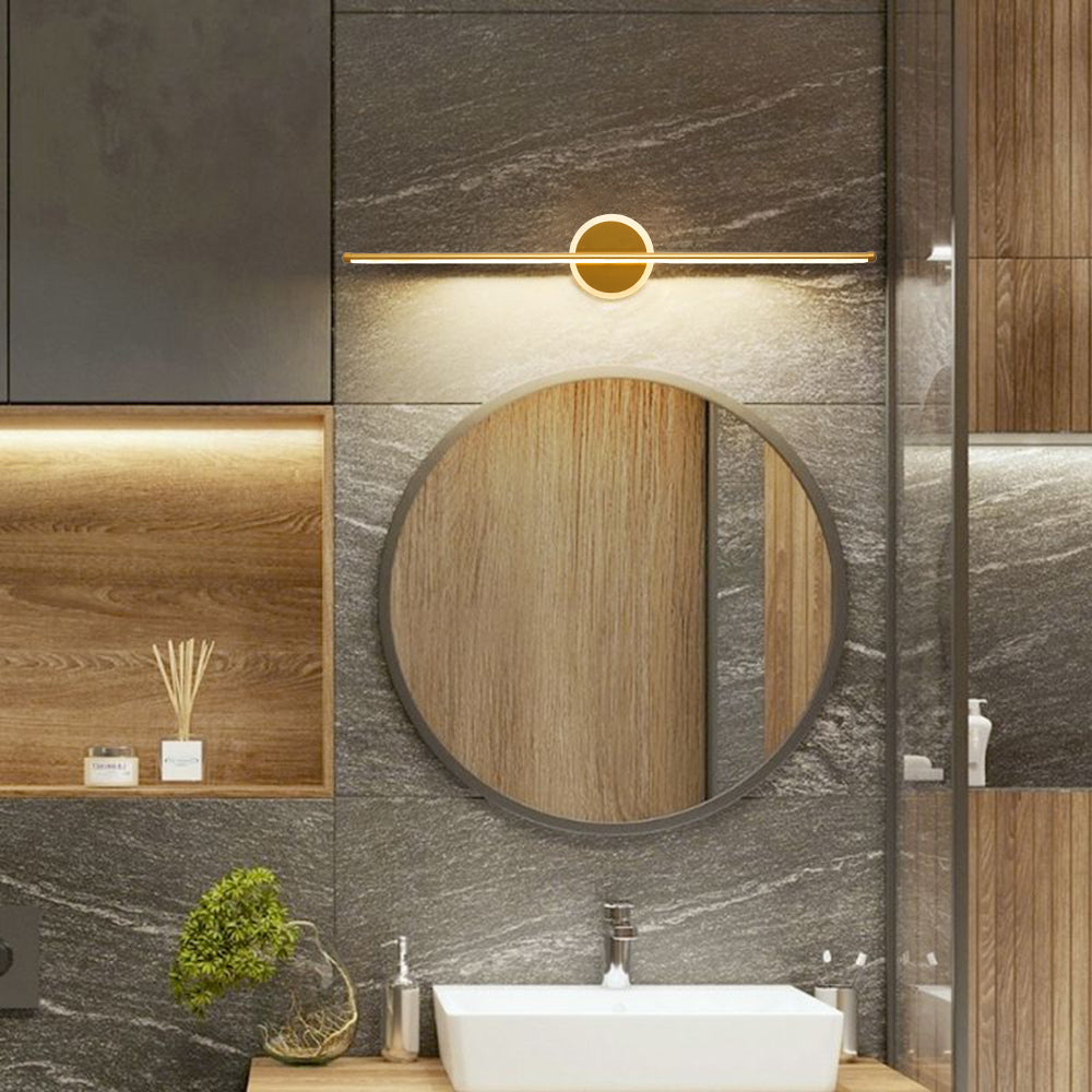 Moderne LED-Wandleuchte aus Metall und Silikon