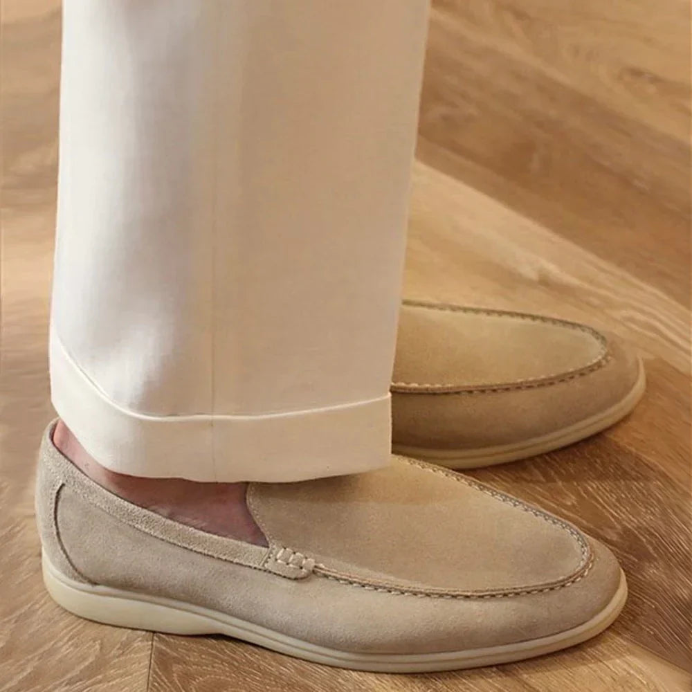 Elegante Herren Loafer in Beige, Seitenansicht